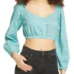 NWT BP. Bubble LongSleeve Crop Top. XL
